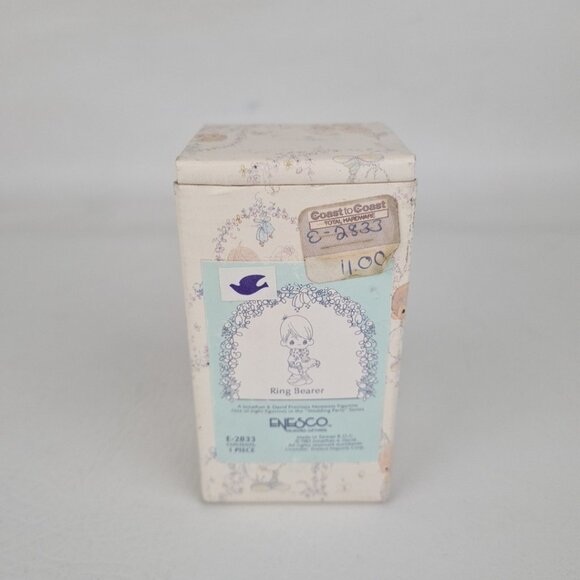 Precious Moments E-2833 "Ring Bearer" Retired Figurine Vntg +2 Ornaments - Picture 7 of 7